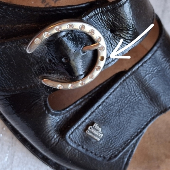 Finn Comfort Mumbai Black Leather Slip-On Sandals Women Size 7 Made in Germany - Picture 13 of 13